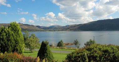 Strathardle has a pleasant garden with a patio area from which there are magnificent sea views across Loch Carron.